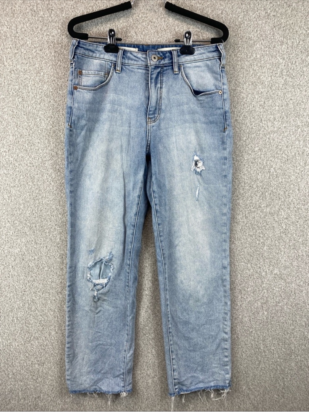 Pilcro Womens Relaxed Straight Size 28 Distressed Raw Hems Boho Grunge